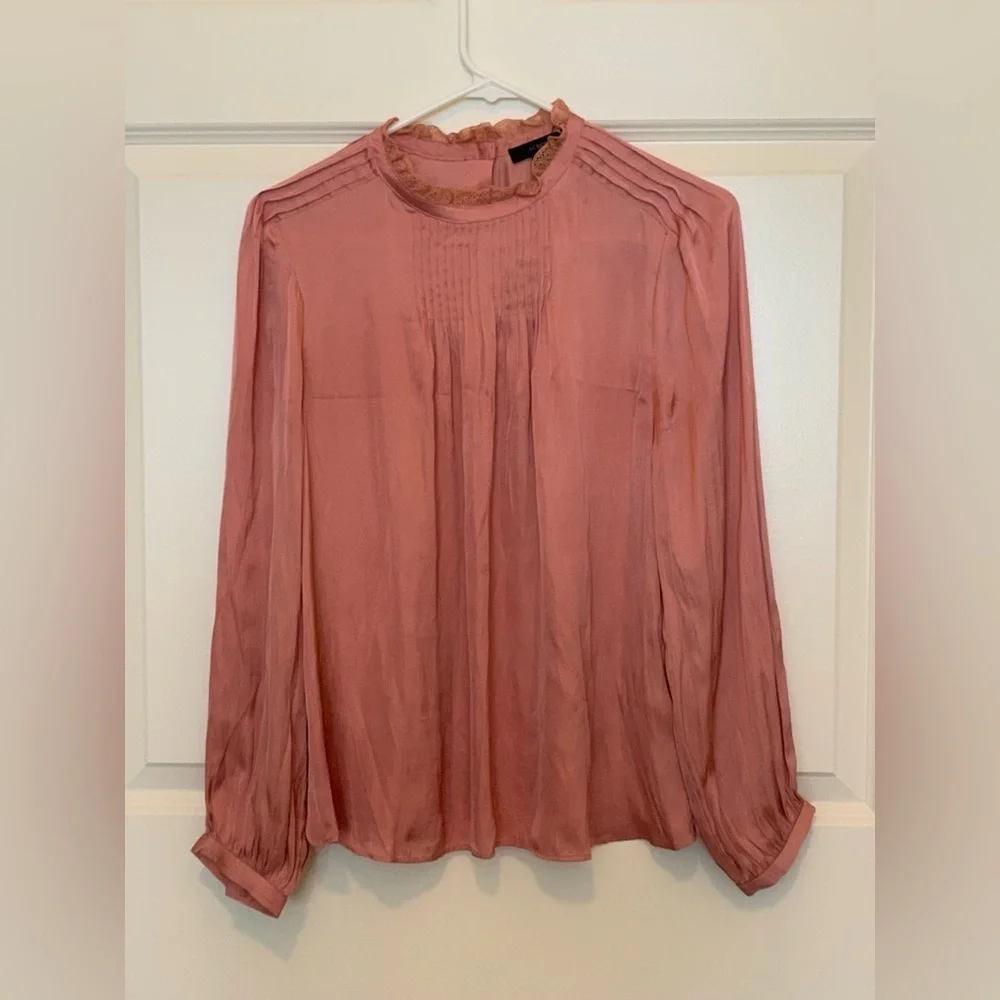 J. Crew Elegant Pink Silk Women's Top.  Size-Small